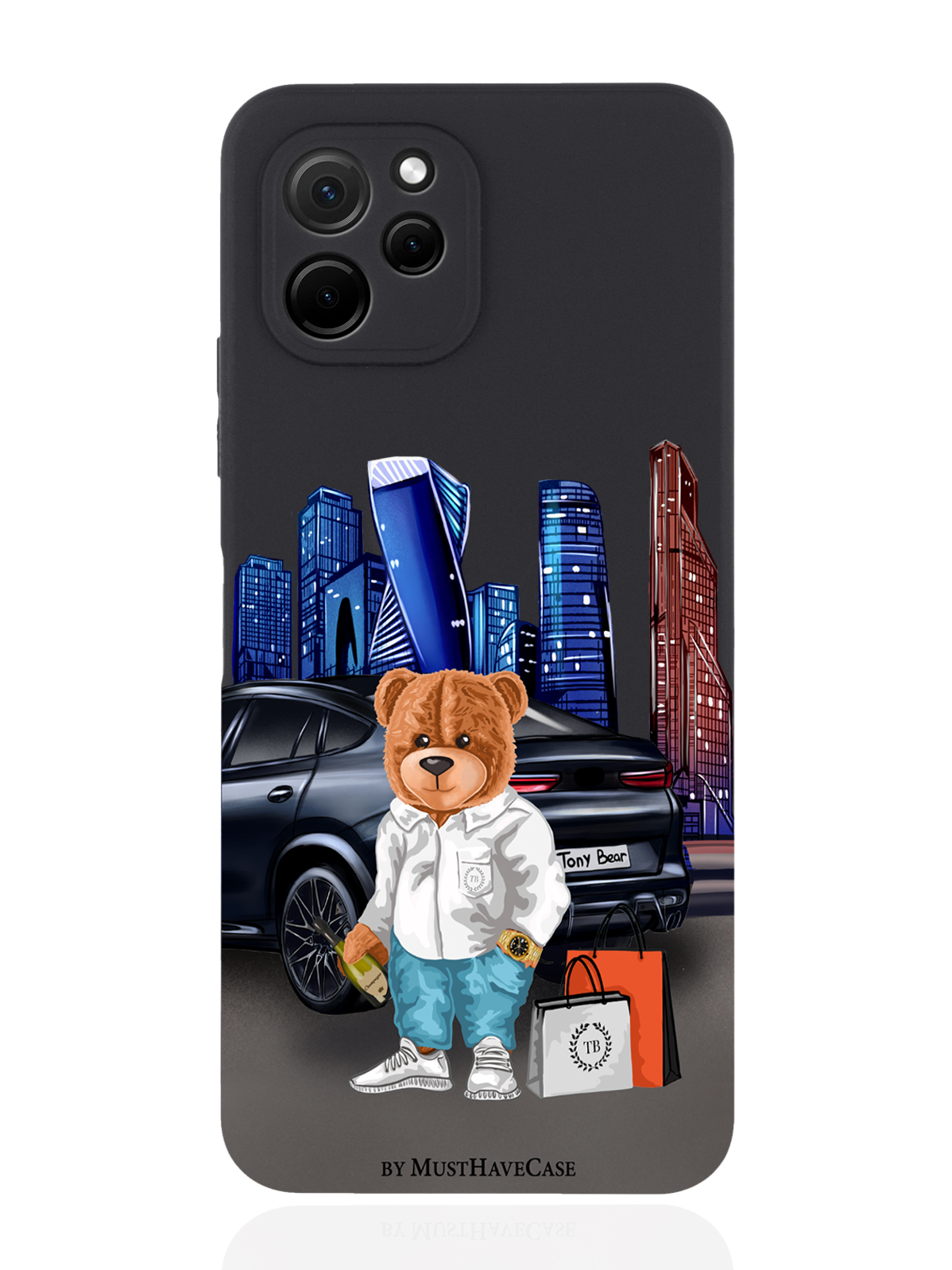 Чехол MustHaveCase для Huawei Nova Y61 Tony Moscow city/ Тони Москва Сити черный