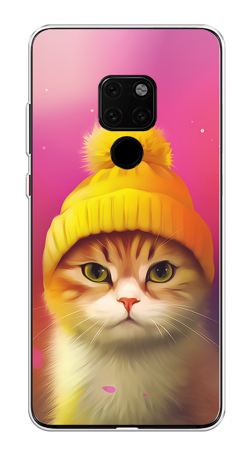 

Чехол на Huawei Mate 20 "Котик в шапочке", Розовый;желтый;бежевый, 66850-1
