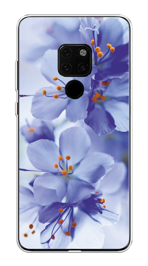 

Чехол на Huawei Mate 20 "Фиолетовые цветки", Фиолетовый;синий, 66850-1
