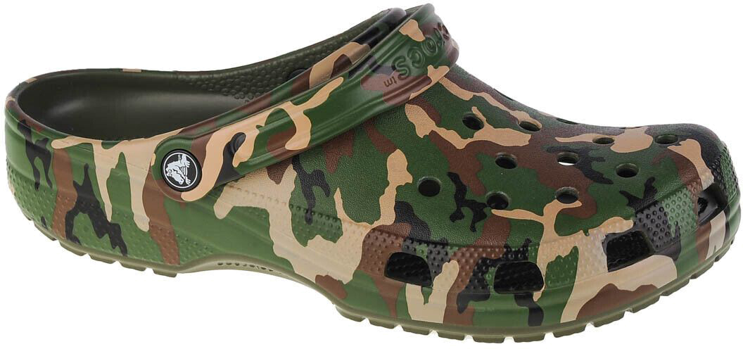 Сабо унисекс Crocs Classic Printed Camo Clog зеленые M7 US; W9 US Китай зеленый