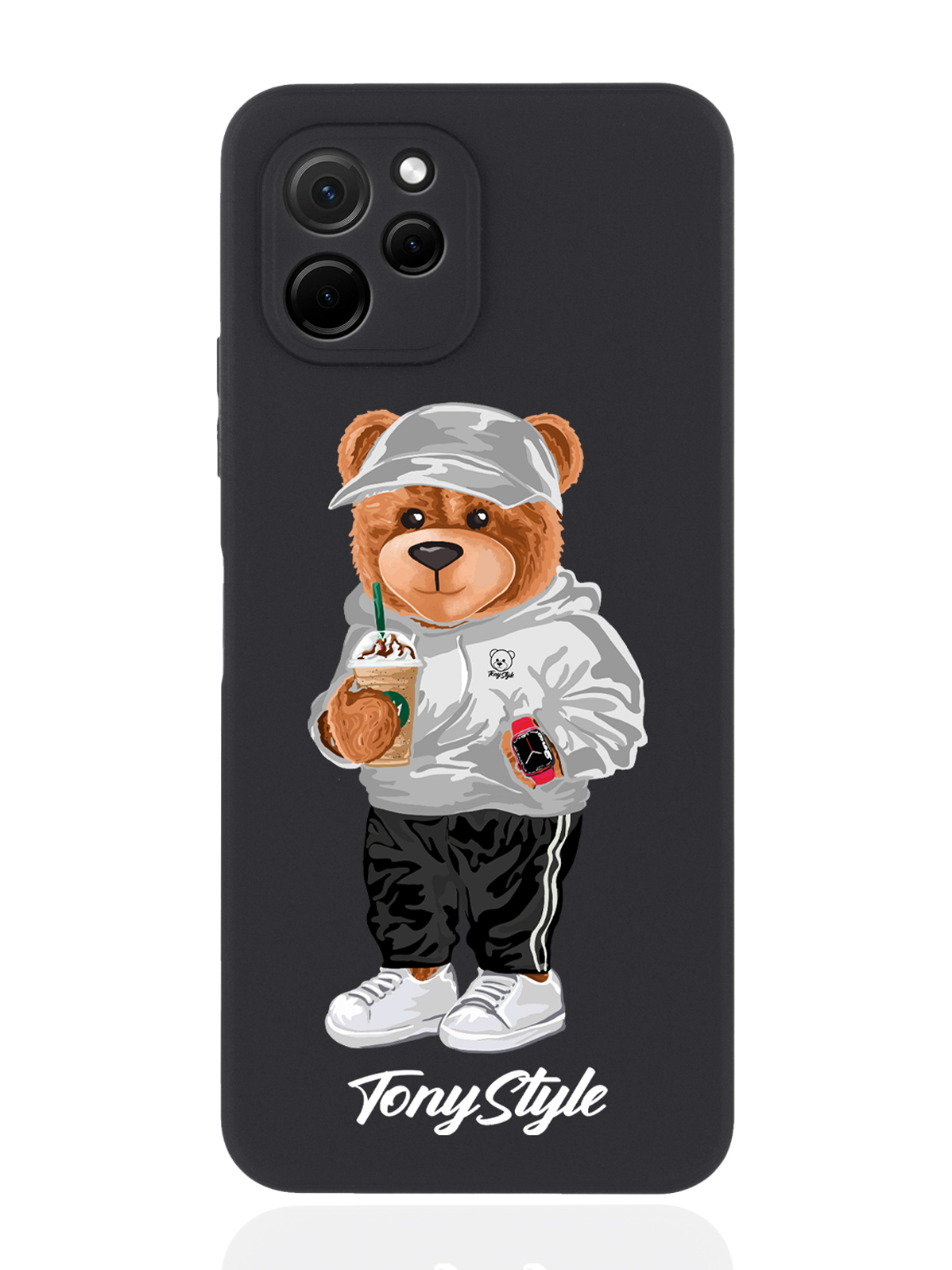 

Чехол Tony Style для Huawei Nova Y61 Tony Style с кофе черный, Серый;белый;черный