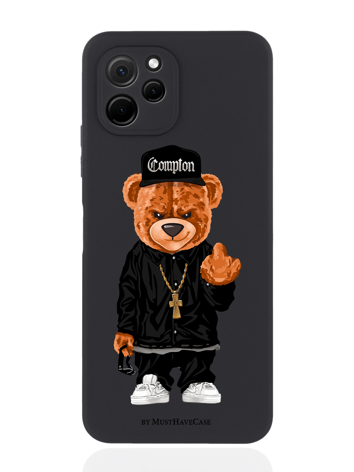 фото Чехол musthavecase для huawei nova y61 мишка compton черный