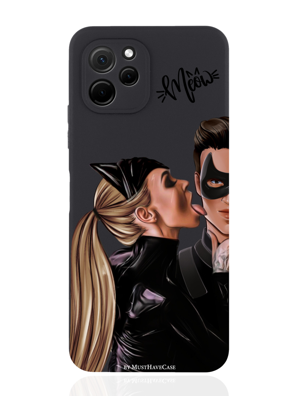 

Чехол MustHaveCase для Huawei Nova Y61 Кошечка с парнем черный, Коричневый;черный