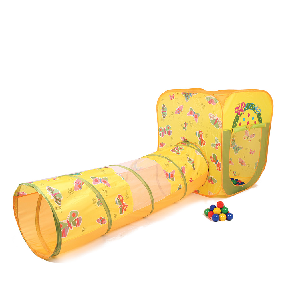 

Домик с тоннелем БОНИ с шариками Квадрат Бабочки, LI523, (100 шаров)