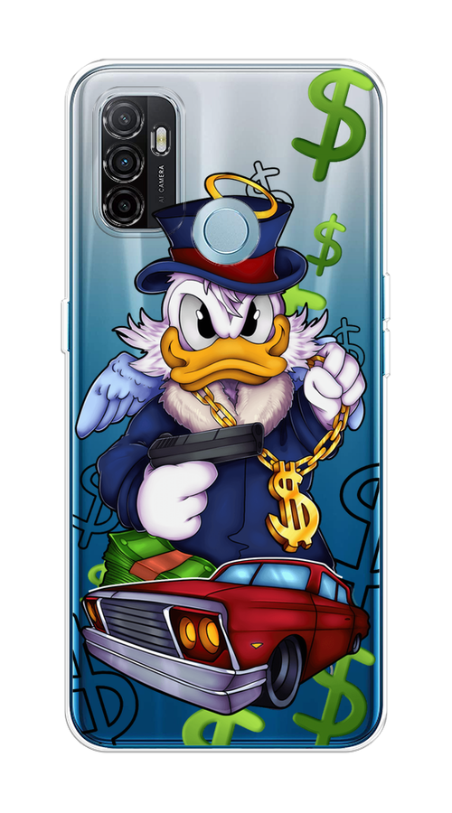 

Чехол на Oppo A53 "Scrooge McDuck with a Gold Chain", Красный;синий;белый, 254350-6