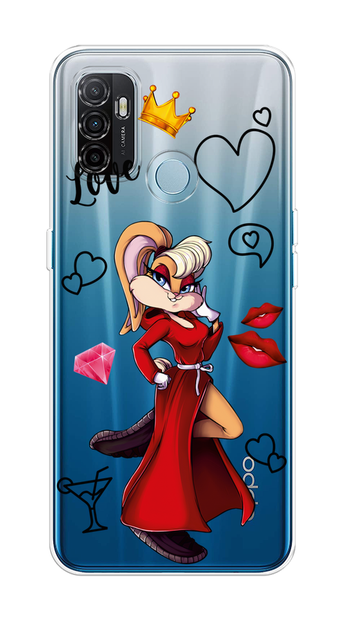 

Чехол на Oppo A53 "Rich Lola Bunny", Красный;бежевый;оранжевый, 254350-6