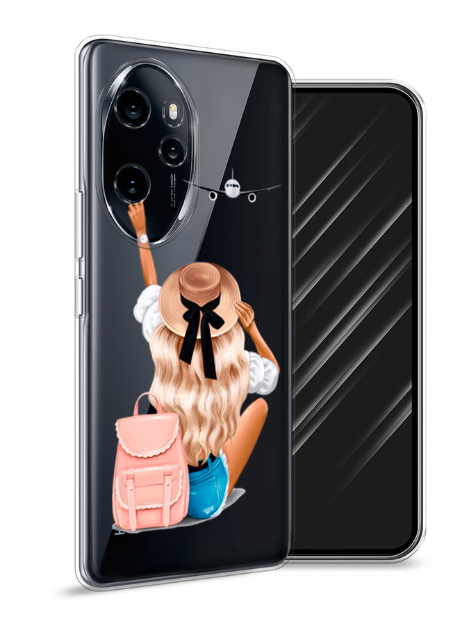 

Чехол Awog на Honor 100 Pro "Автостопом самолетом", Бежевый;белый, 6122850-1