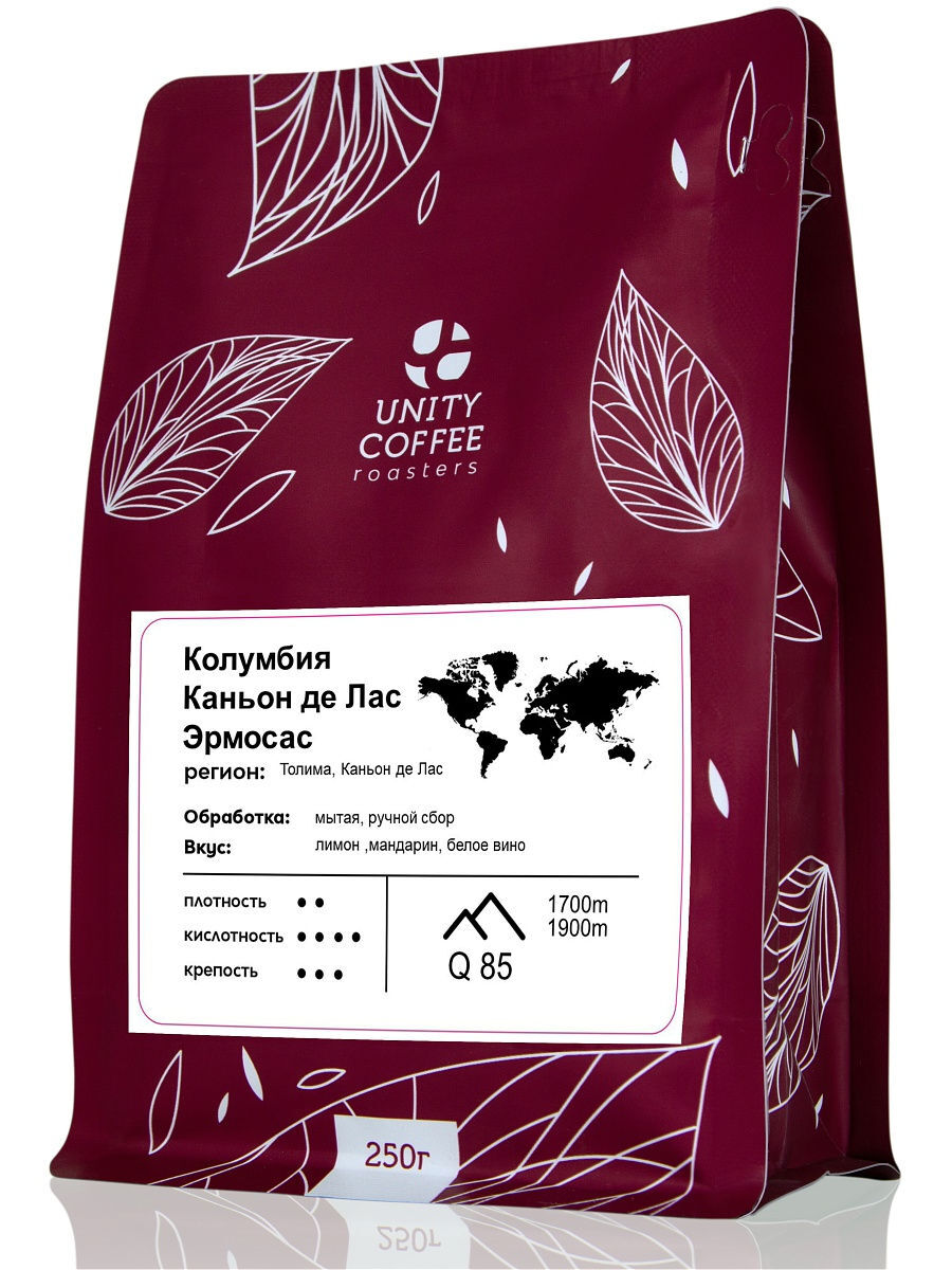 

Кофе молотый Unity coffee Колумбия Каньон 250 гр