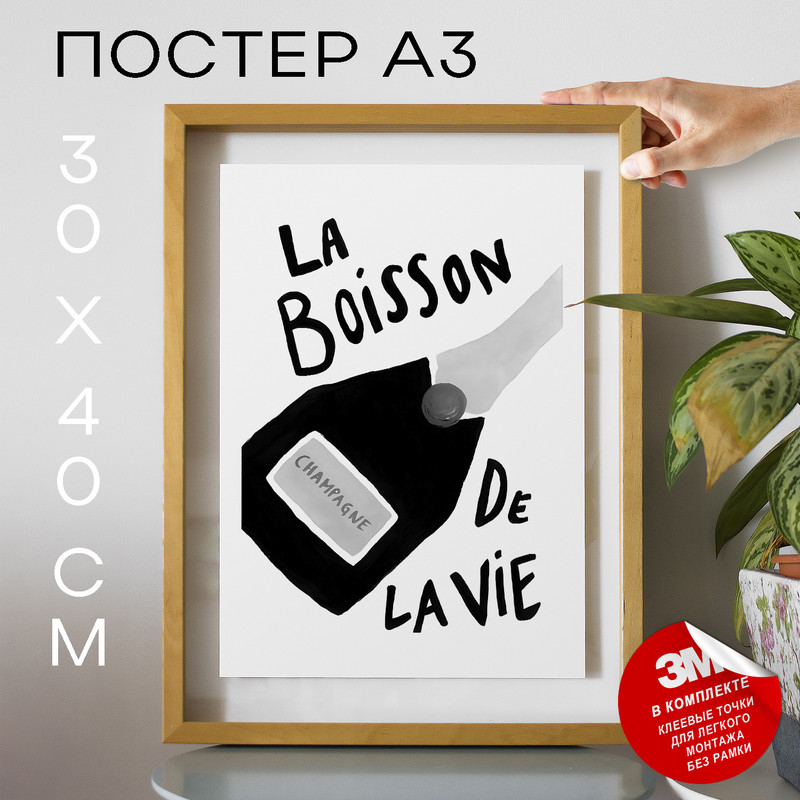 

Постер La Boisson de la Vie А3 DSP169684 30х40, рамка А3, DSP169684
