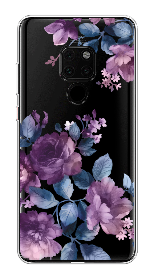 

Чехол на Huawei Mate 20 "Purple Blossoms", Синий;фиолетовый, 66850-1