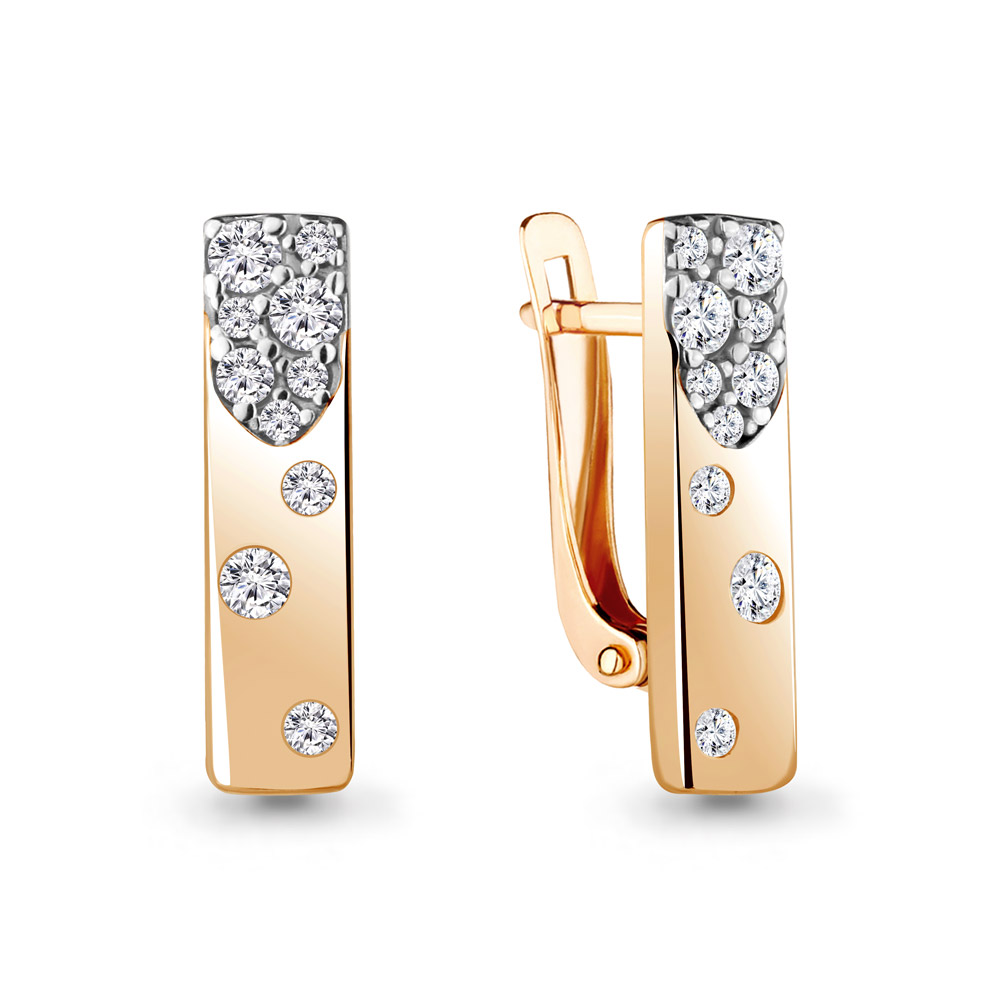 

Серьги из серебра с фианитом Aquamarine 48406А_925_з, 48406А_925_з