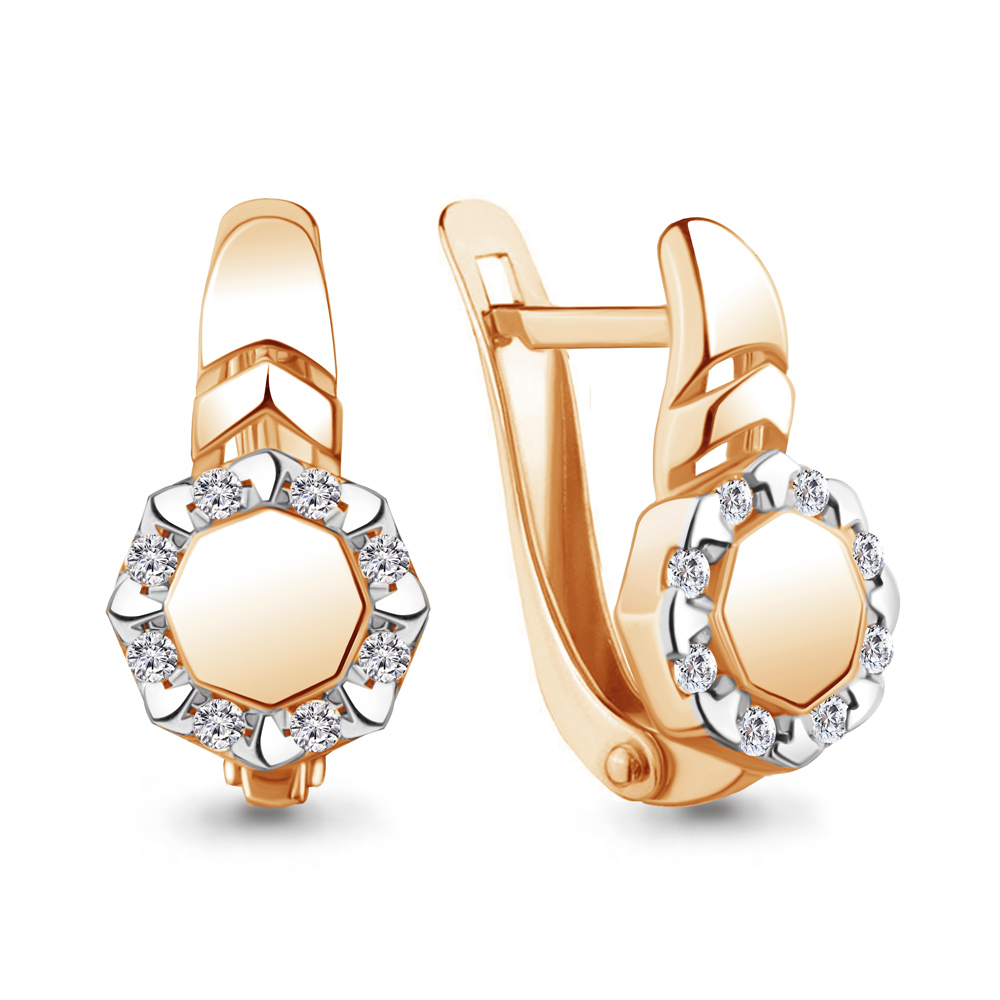 

Серьги из серебра с фианитом Aquamarine 48413А_925_з, 48413А_925_з