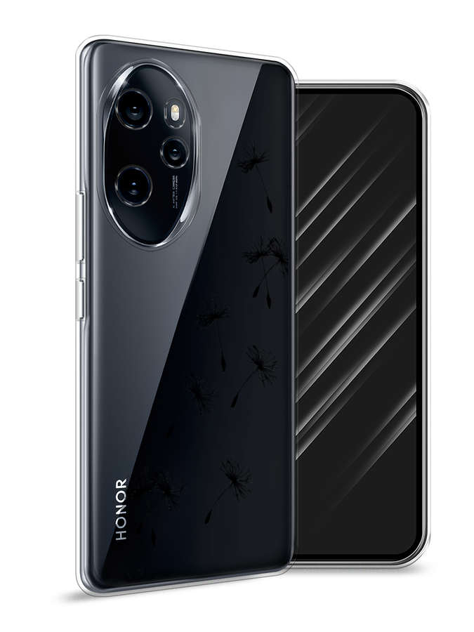 

Чехол Awog на Honor 100 Pro "Летящие одуванчики", Черный, 6122850-1