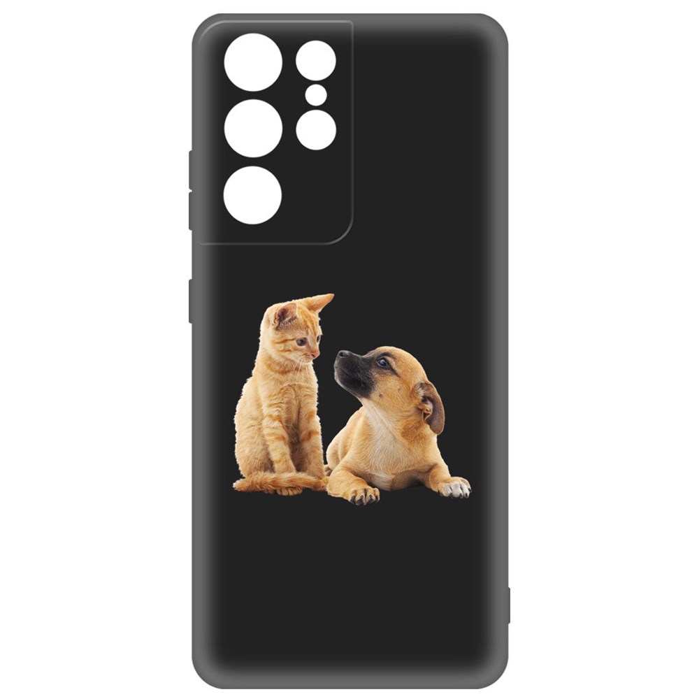 

Чехол-накладка Krutoff Soft Case Лучшие друзья для Samsung Galaxy S21 Ultra (G998) черный