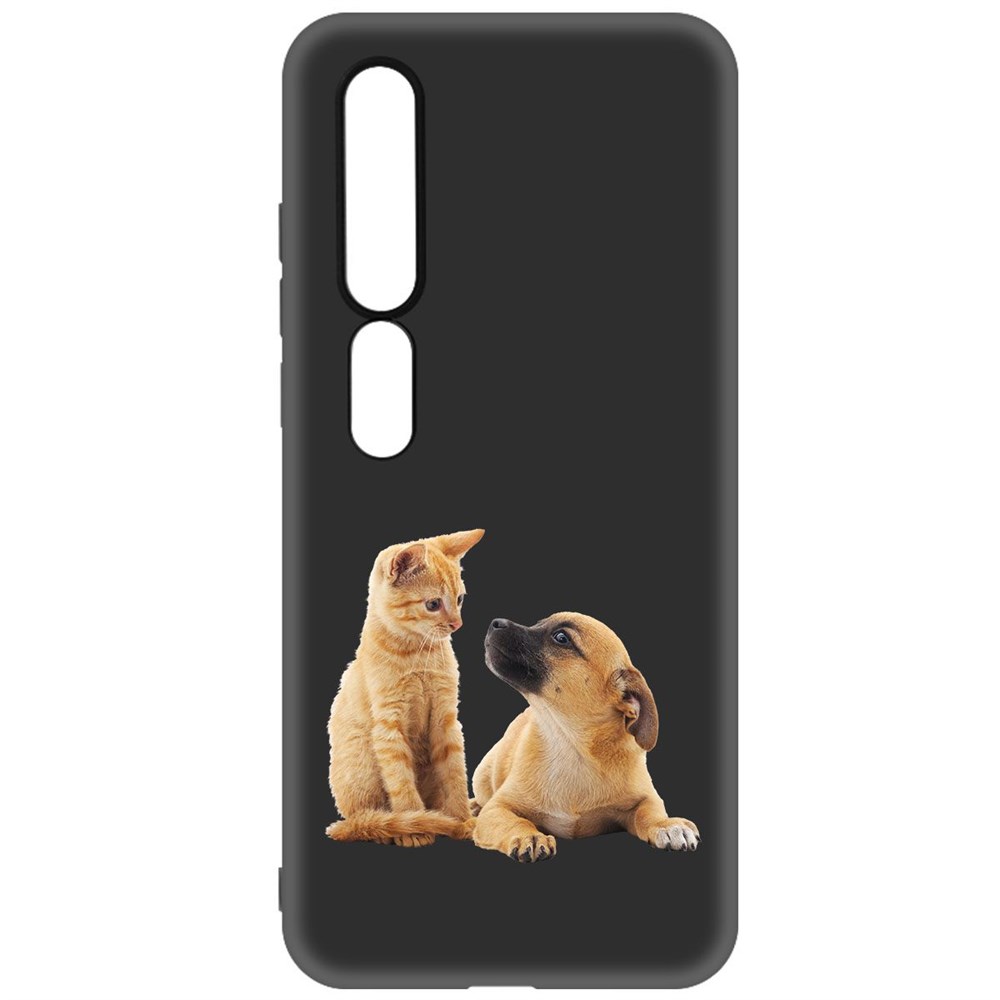 фото Чехол-накладка krutoff soft case лучшие друзья для xiaomi mi 10 черный