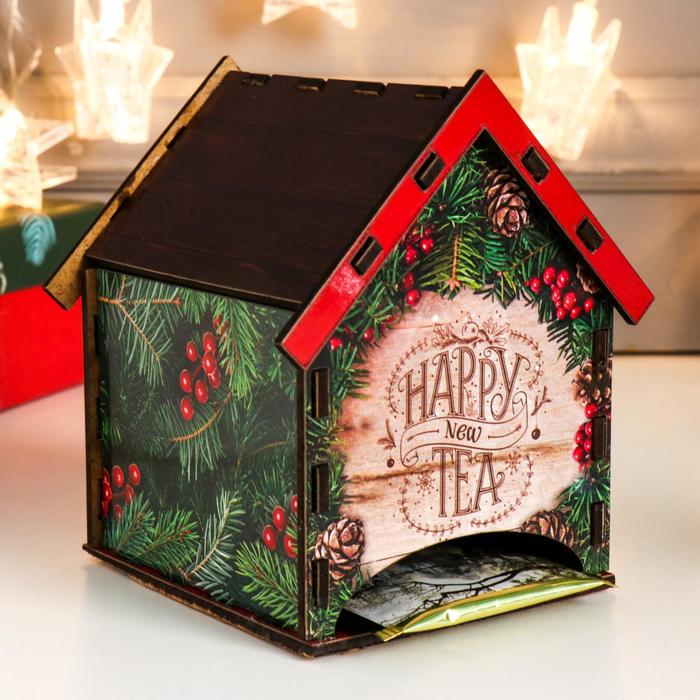 

Чайный домик "Happy new Tea" 12х8,6 см