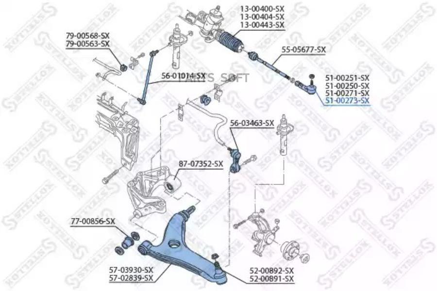 

STELLOX Наконечник рулевой STELLOX 5100273sx