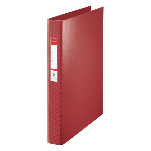 

Папка Esselte Standard, 4шт колец, О-образные, A4, 35мм корешок, картон/ПВХ, бордовый, Standard