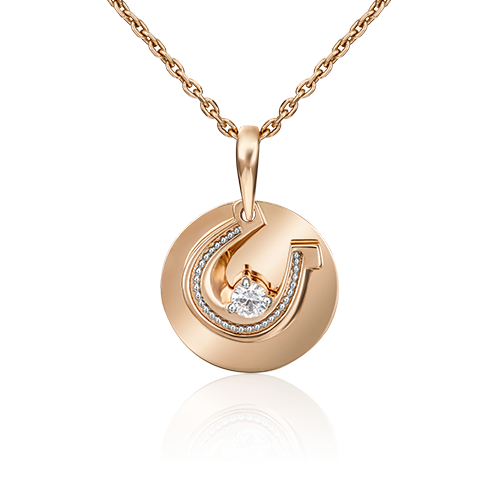 Кулон из золота PLATINA jewelry 03-3016-00-401-1111-48, фианит