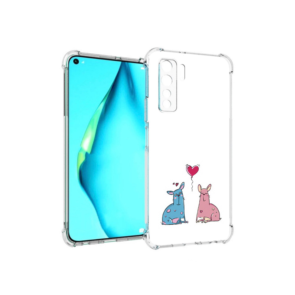 

Чехол MyPads Tocco для Huawei Nova 7 SE Лама любовь, Прозрачный, Tocco