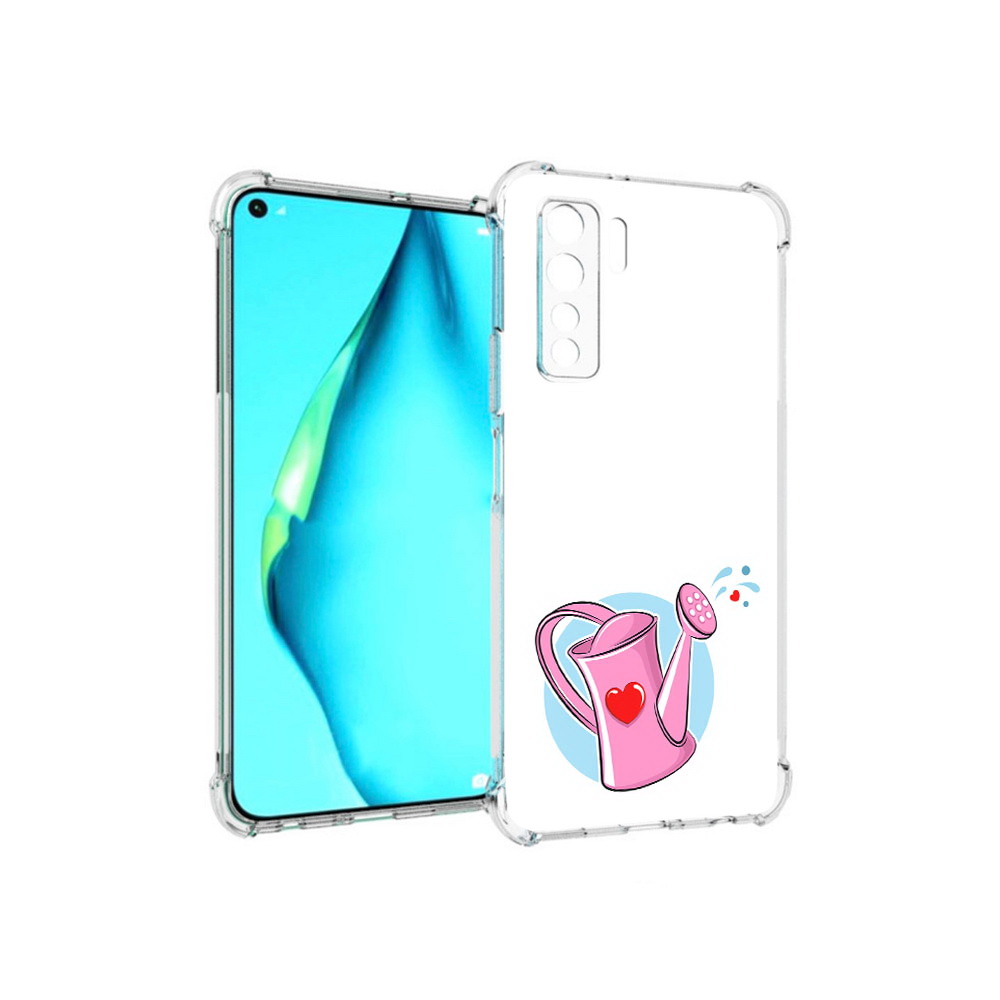 

Чехол MyPads Tocco для Huawei Nova 7 SE Лейка любви 14 февраля, Прозрачный, Tocco