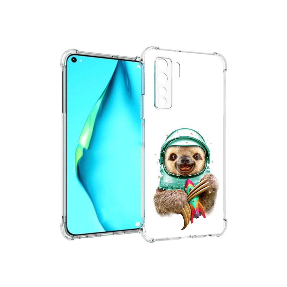 

Чехол MyPads Tocco для Huawei Nova 7 SE Ленивец астронавт, Прозрачный, Tocco