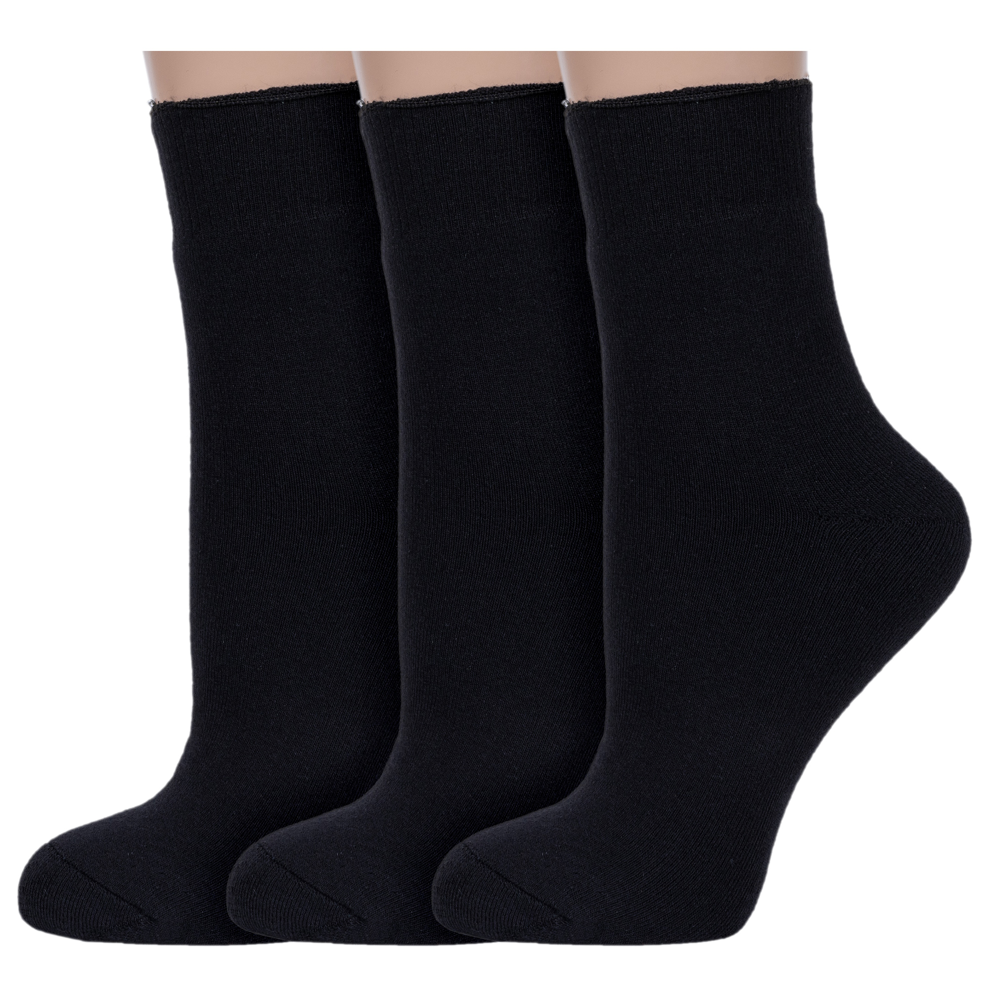 Комплект носков женских Красная Ветка 3-С-923 черных 23-25
