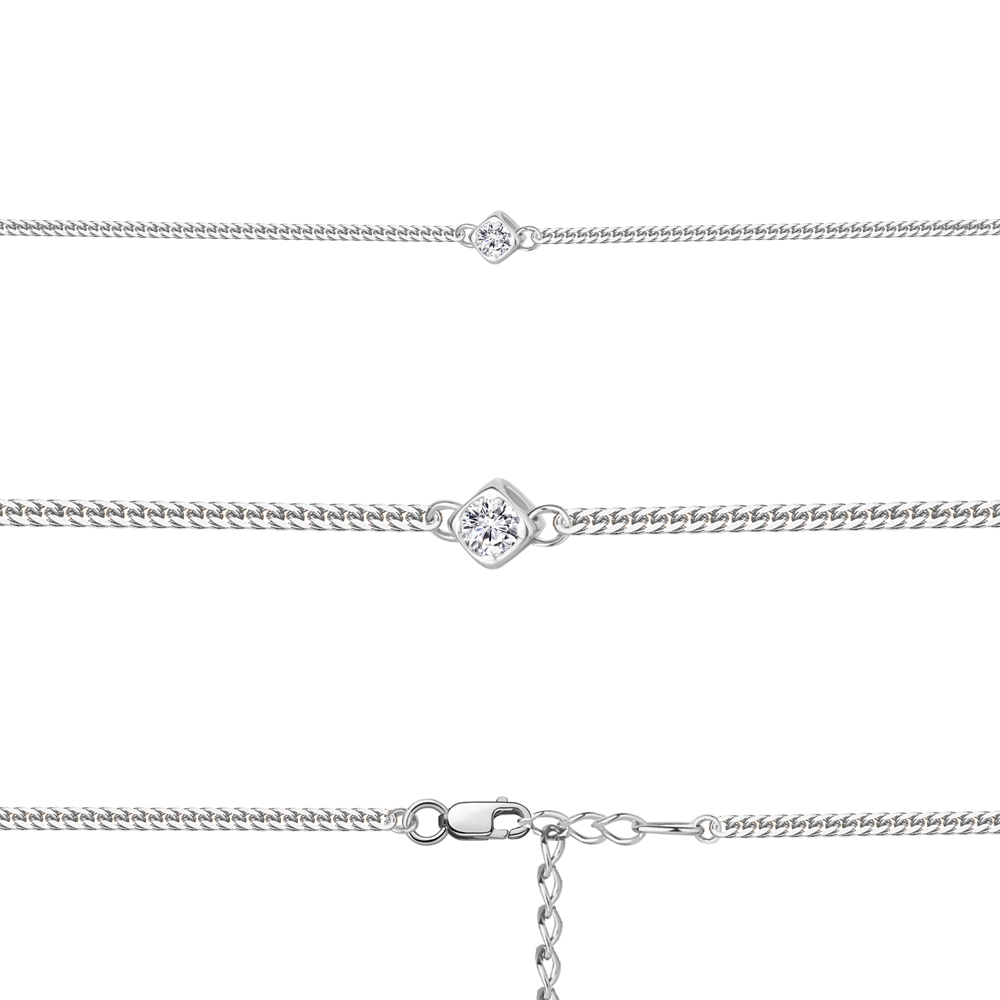 

Браслет из серебра р. 16 AQUAMARINE 74596А_925_р, 74596А_925_р