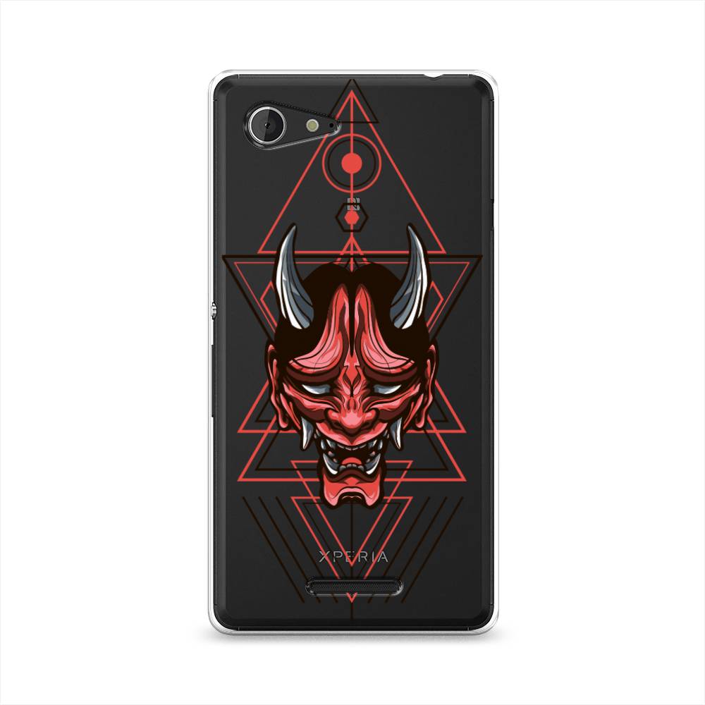 

Чехол на Sony Xperia E3 "Hanya Oni mask", Серый;красный;черный, 52750-4