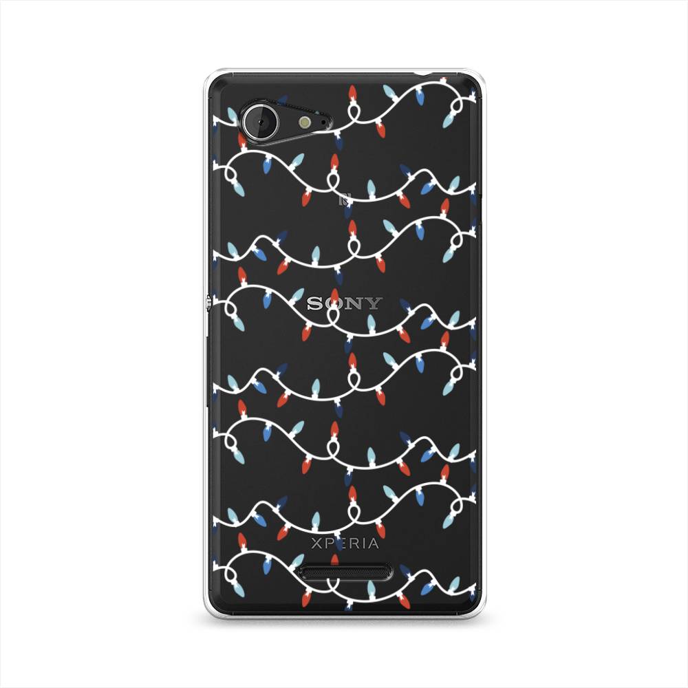 

Чехол на Sony Xperia E3 "Разноцветная гирлянда", Белый;красный;синий, 52750-5