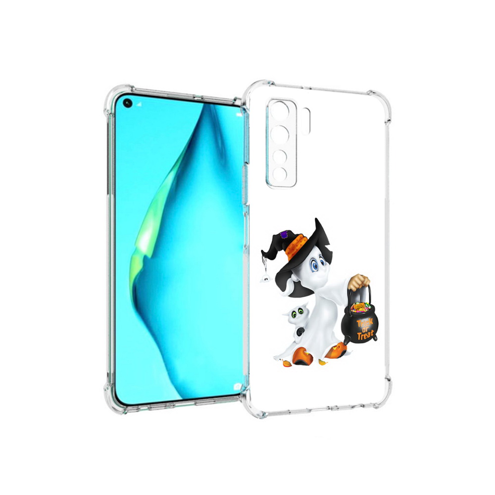 

Чехол MyPads Tocco для Huawei Nova 7 SE Маленький призрак, Прозрачный, Tocco