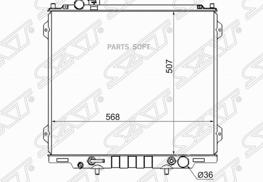 

Радиатор Hyundai Terracan 01-07 Sat HY0012-2.5