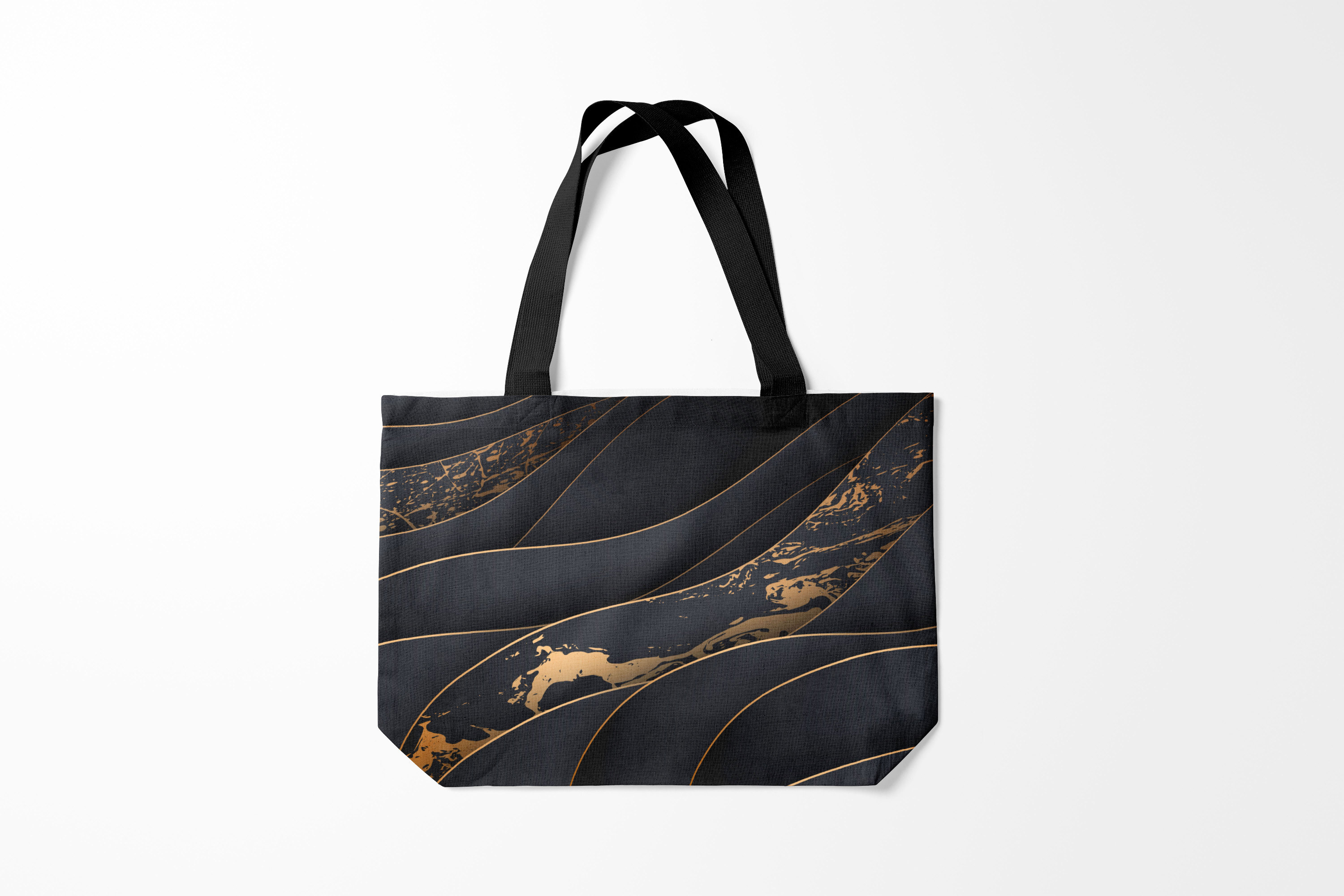 

Сумка шoппер унисекс Burnettie Абстракция black gold, черный, Абстракция black gold