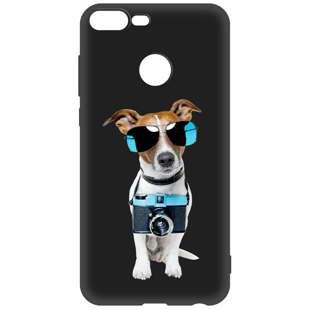 

Чехол-накладка Krutoff Soft Case Пес-турист для Honor 9 Lite черный