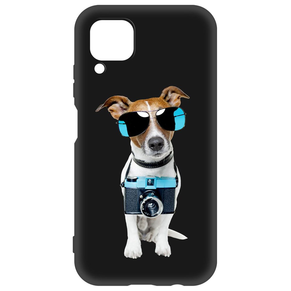 

Чехол-накладка Krutoff Soft Case Пес-турист для Huawei P40 Lite черный