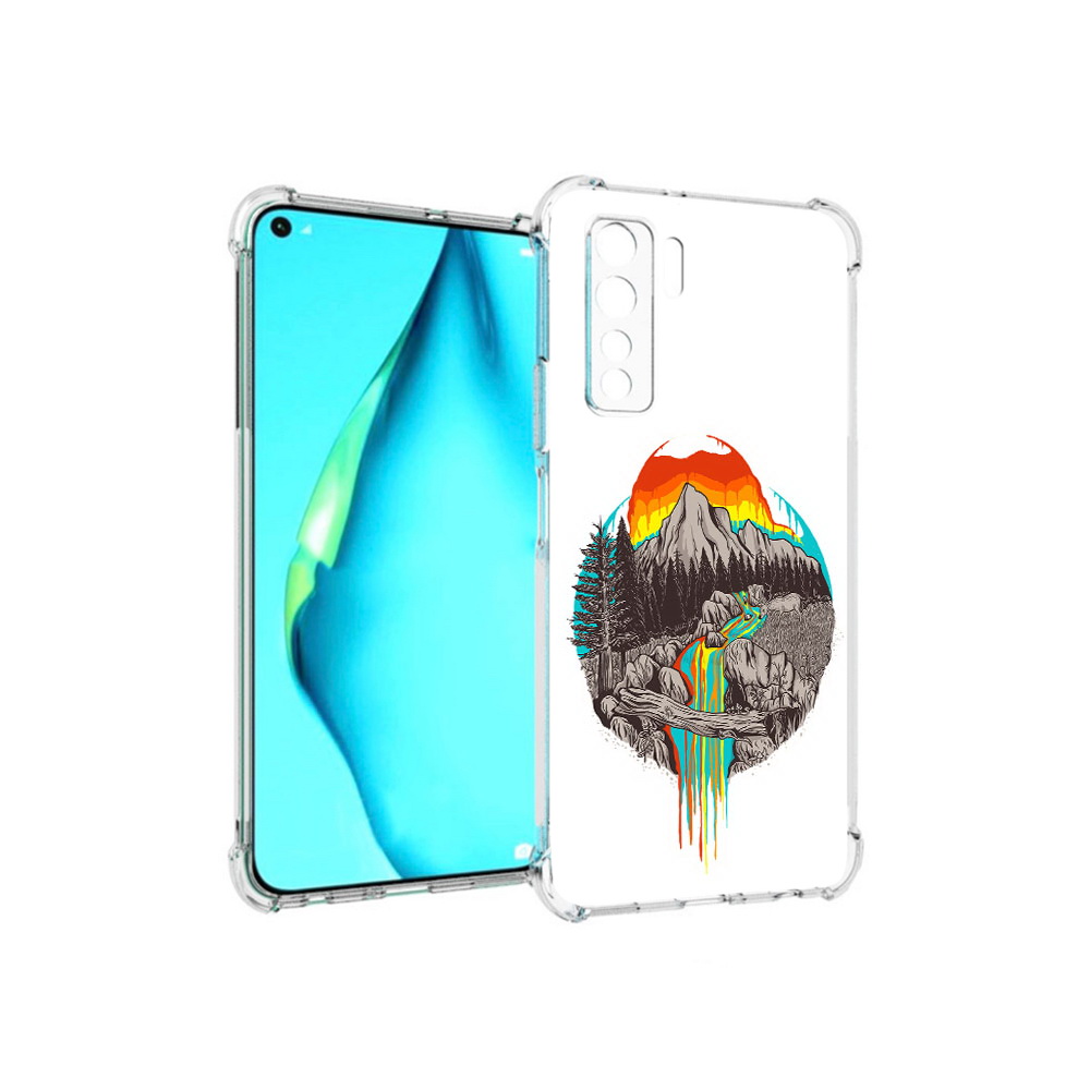 

Чехол MyPads Tocco для Huawei Nova 7 SE Радужный водопад, Прозрачный, Tocco
