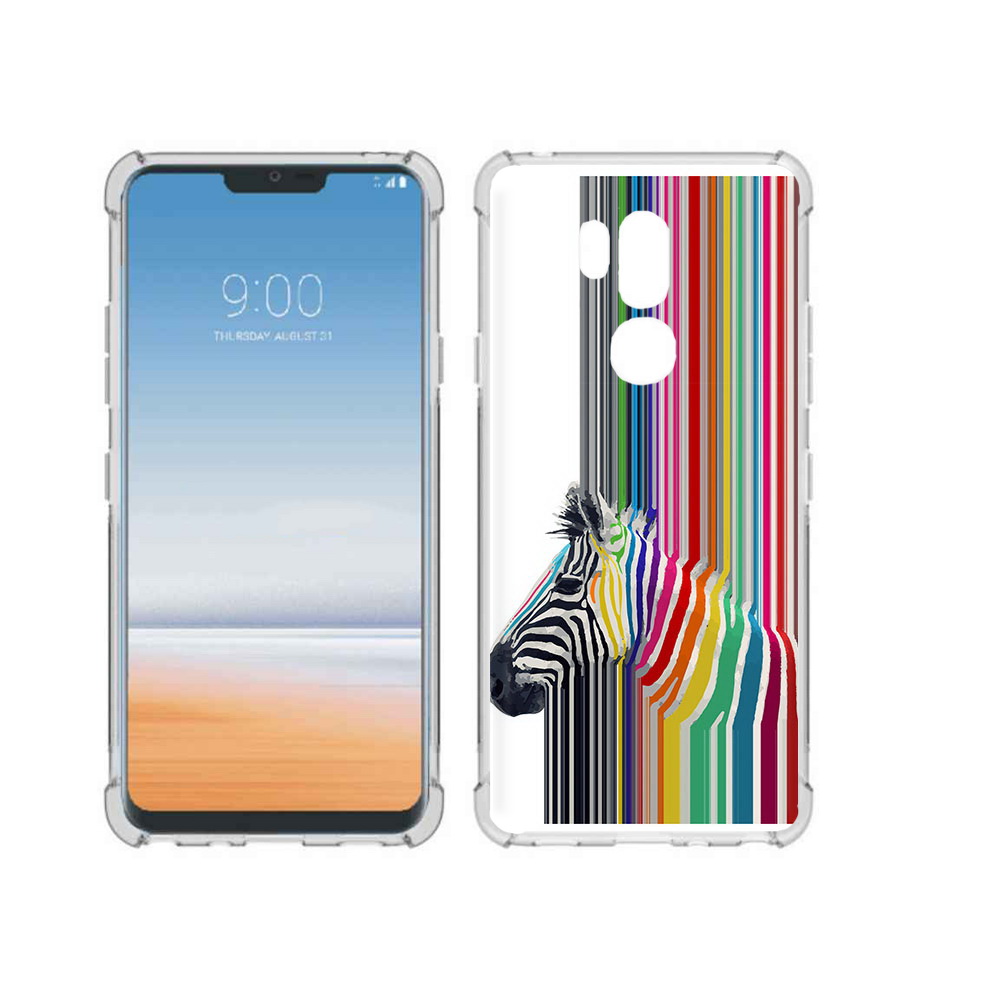 

Чехол MyPads Tocco для LG G7 ThinQ радужная зебра, Прозрачный, Tocco