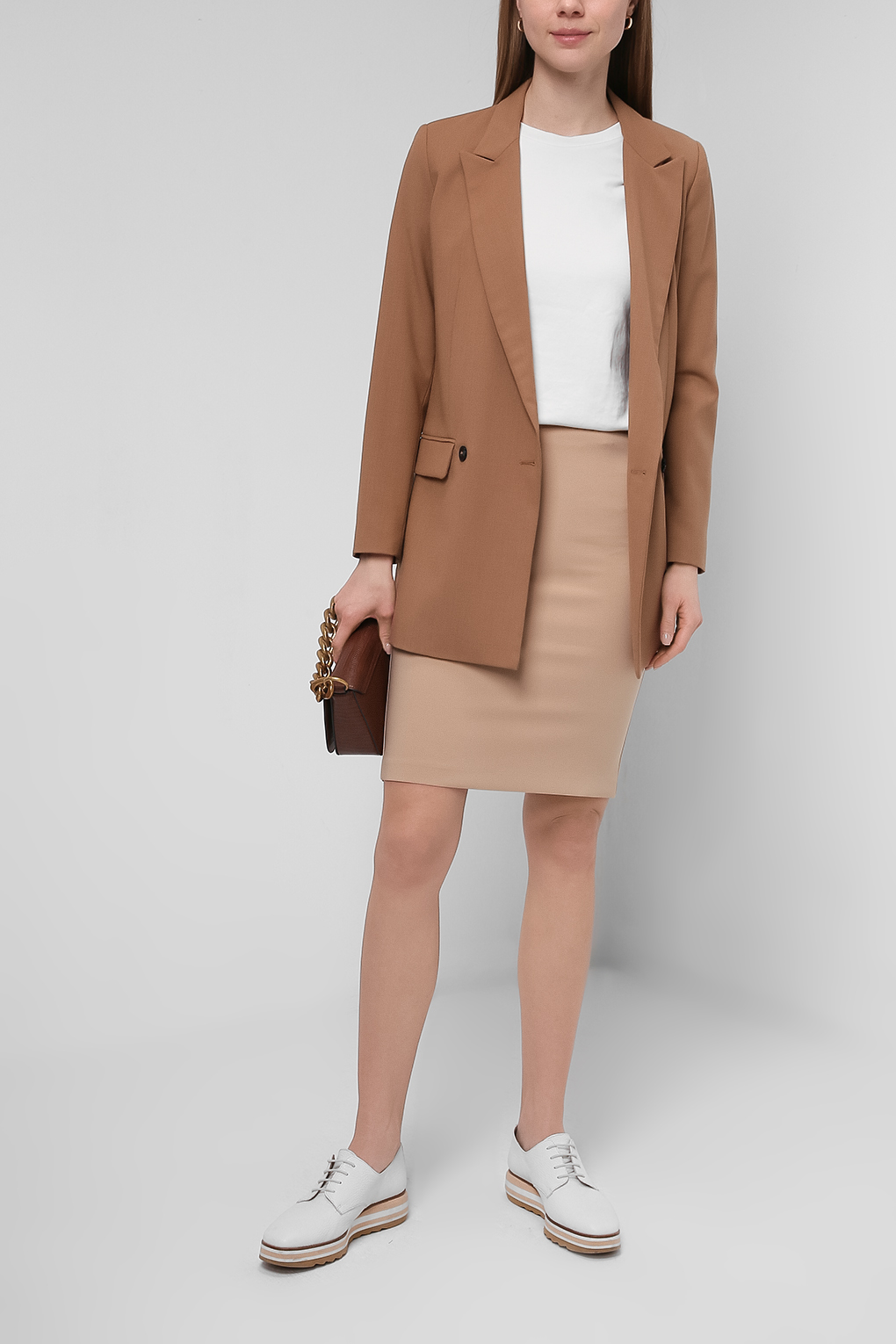 

Юбка женская Rinascimento CFC0107868003 бежевая L, Бежевый, CFC0107868003