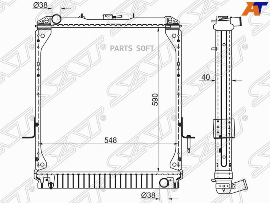 

Радиатор Isuzu Elf Npr 93-06 / Mazda Titan 89-00 / Nissan Atlas F 92-07 Sat IS0001-1