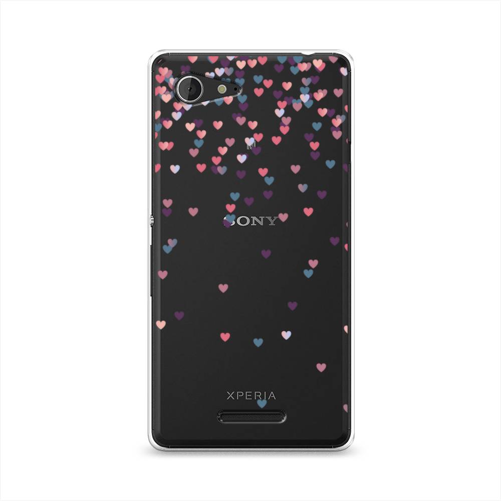 

Чехол на Sony Xperia E3 "Посыпка сердечки", Розовый;фиолетовый, 52750-3