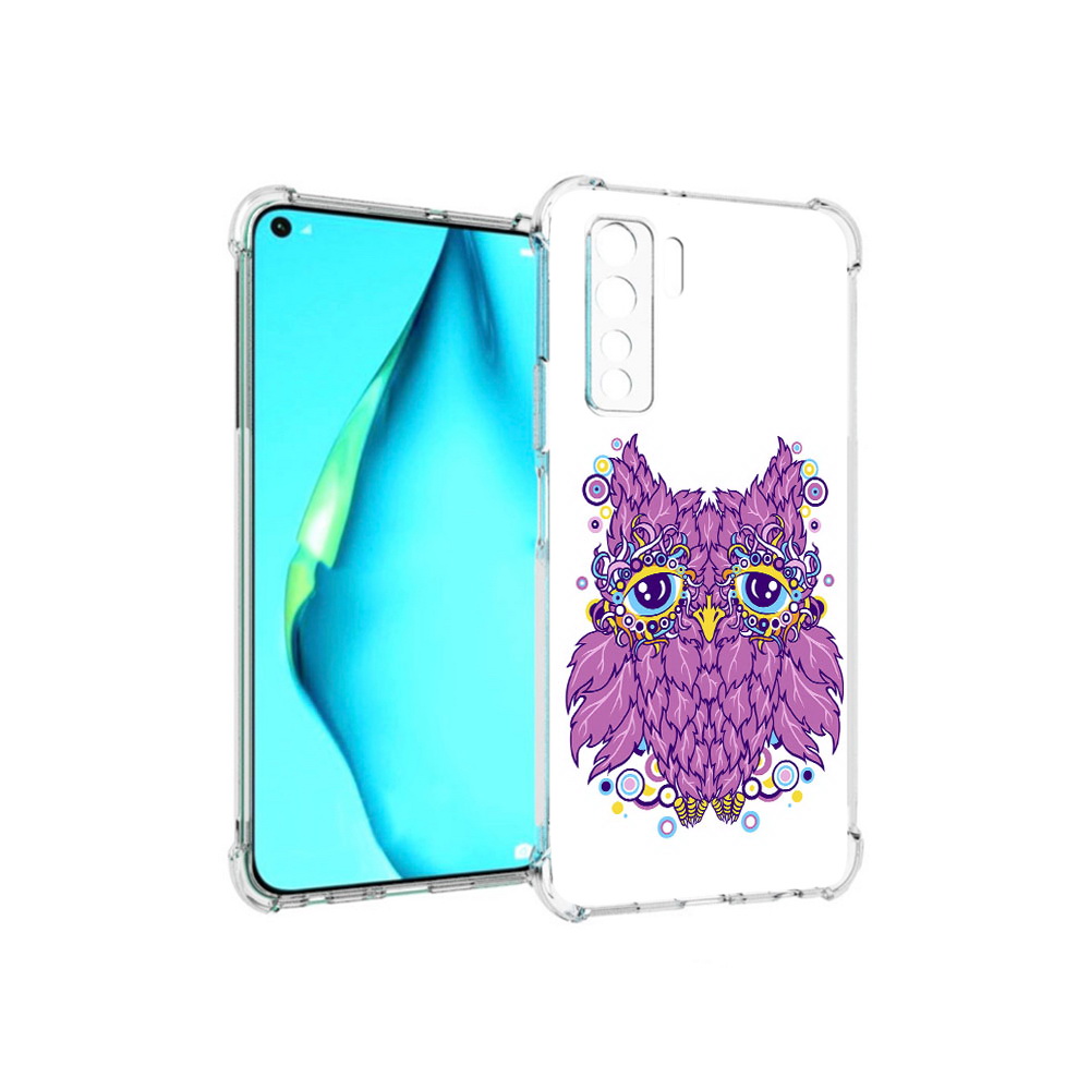 Чехол MyPads Tocco для Huawei Nova 7 SE Розовая сова