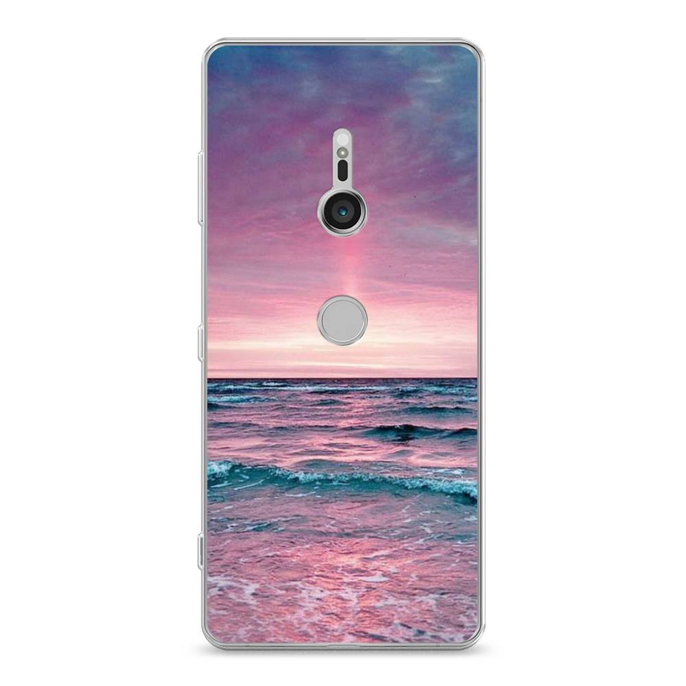

Чехол на Sony Xperia XZ3 "Восход 3", Розовый;голубой, 53650-2