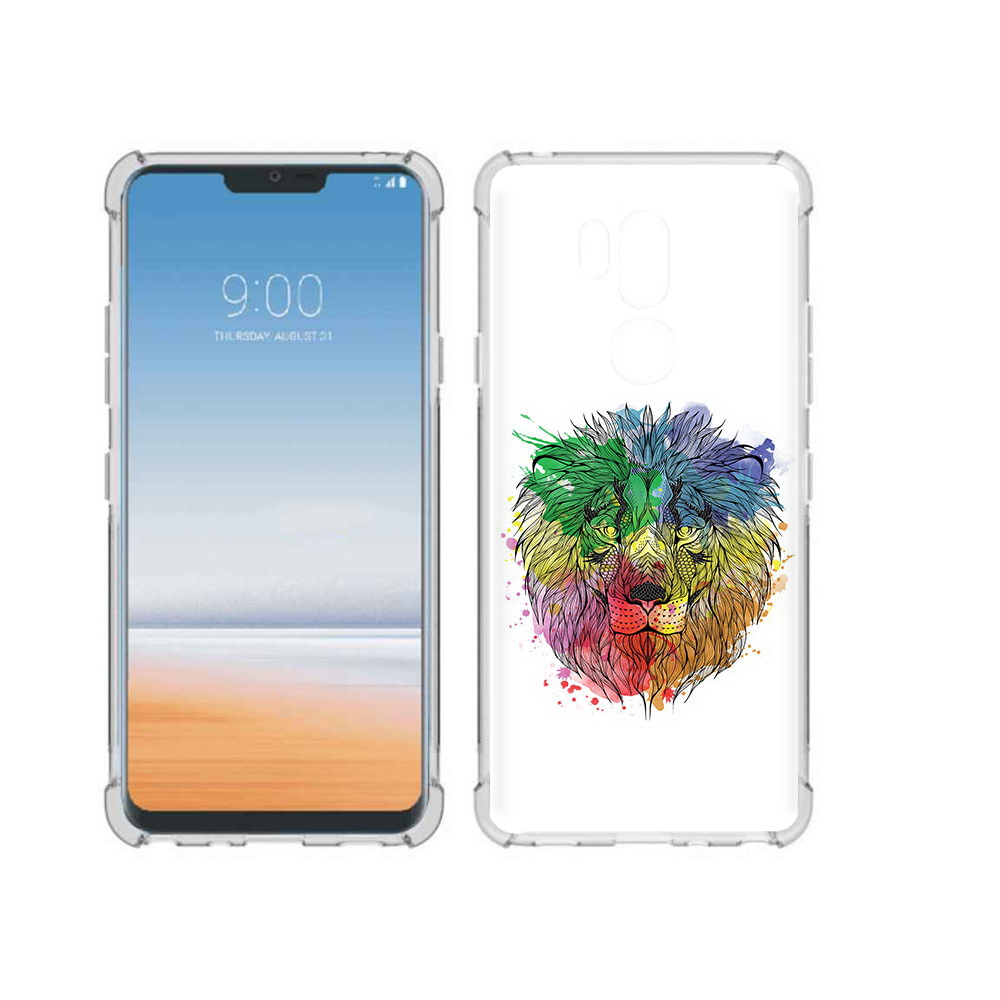 

Чехол MyPads Tocco для LG G7 ThinQ разноцветный гордый лев, Прозрачный, Tocco