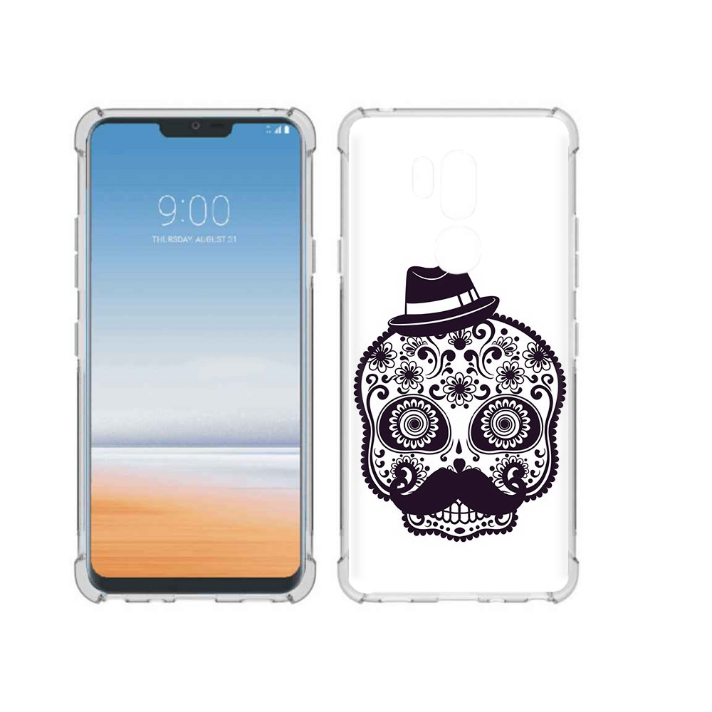 

Чехол MyPads Tocco для LG G7 ThinQ разрисованный скелет, Прозрачный, Tocco