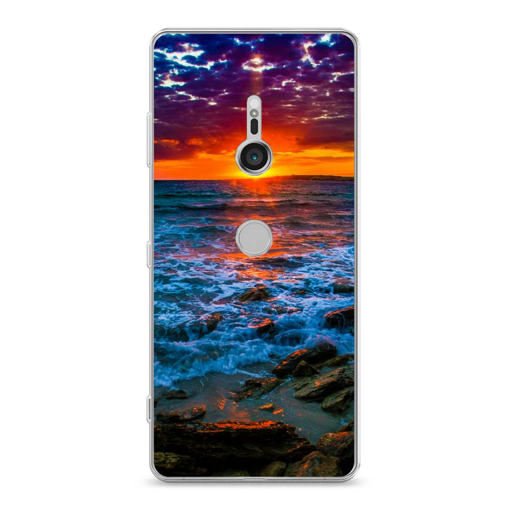 

Чехол на Sony Xperia XZ3 "Закат 1", Оранжевый;синий, 53650-2