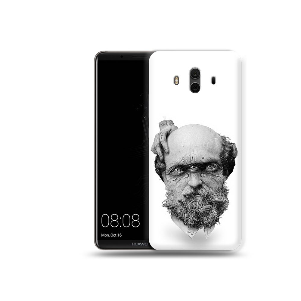 

Чехол MyPads Tocco для Huawei Mate 10 страшный бородатый мужчина абстракция, Прозрачный, Tocco