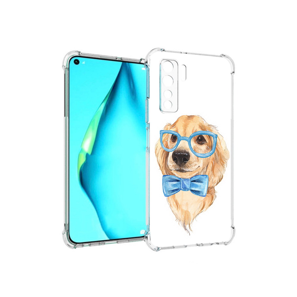 

Чехол MyPads Tocco для Huawei Nova 7 SE Собака интеллигент, Прозрачный, Tocco