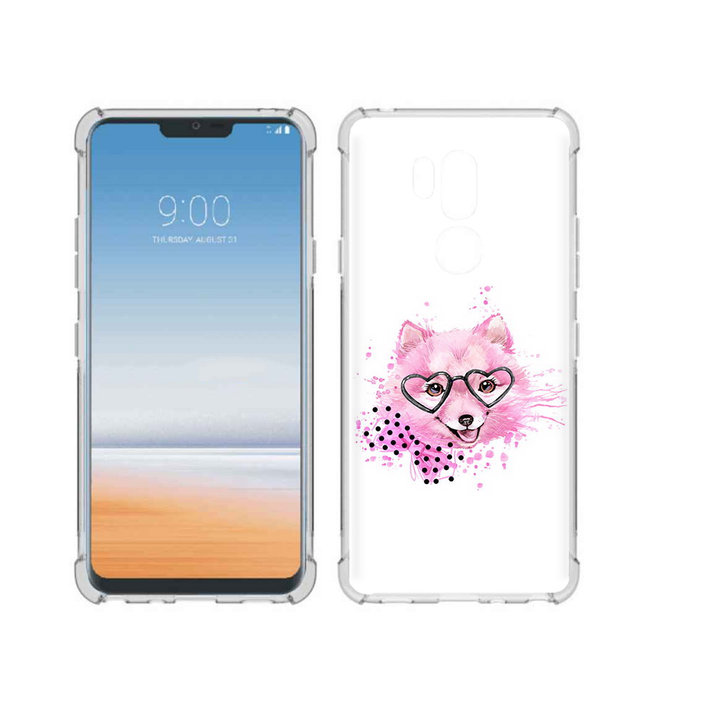 

Чехол MyPads Tocco для LG G7 ThinQ розовый волченок, Прозрачный, Tocco