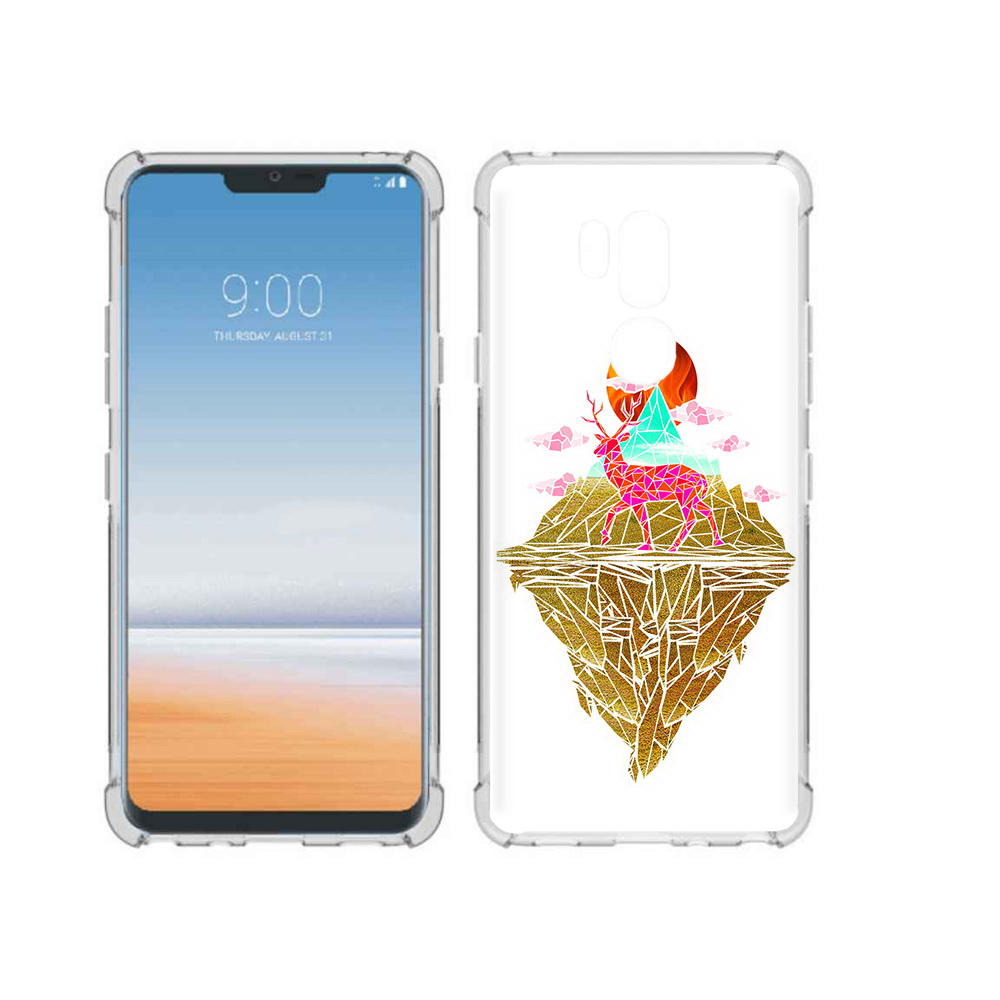 

Чехол MyPads Tocco для LG G7 ThinQ розовый олень абстракция, Прозрачный, Tocco