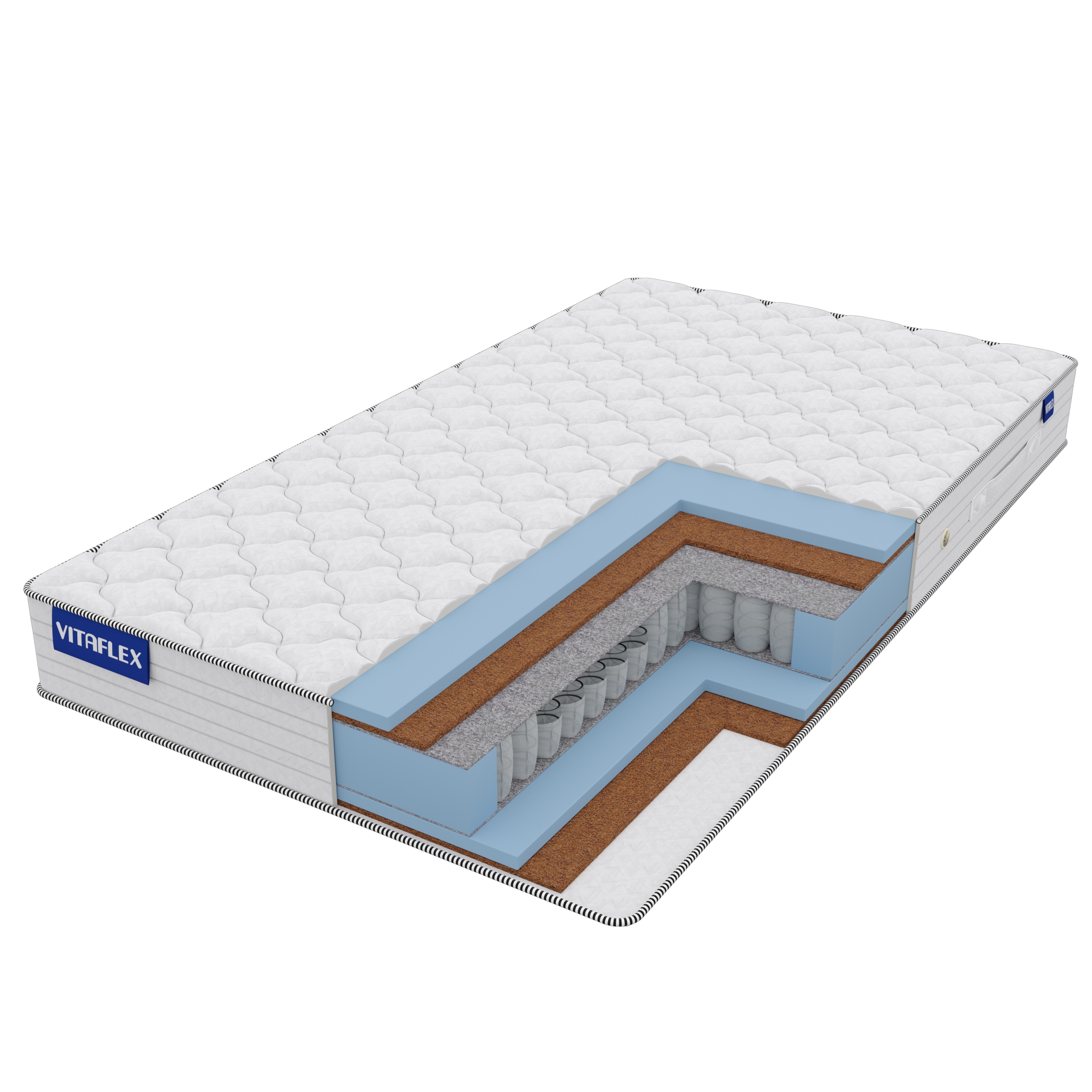 

Матрас Vitaflex Classic Double Foam-Hard S500 100х180, Белый, Double Foam-Hard S500